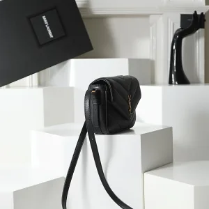 Saint Laurent LouLou Shoulder Bag Medium Black Gold Hardware Exact Size Unknown 260