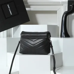Saint Laurent LouLou Shoulder Bag Medium Black Silver Hardware Exact Size Unknown 127