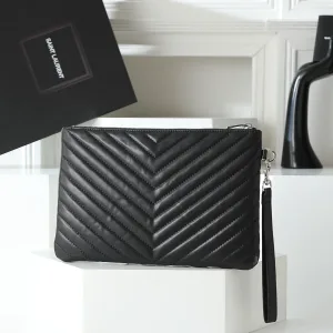 Saint Laurent LouLou Shoulder Bag Medium Black Silver Hardware Exact Size Unknown 230