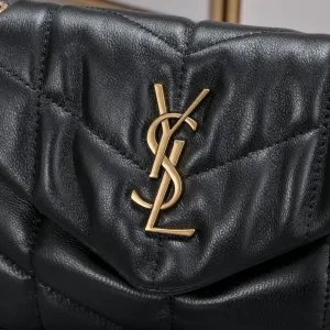 Saint Laurent LouLou Shoulder Bag Medium Gray Gold Hardware Exact Size Unknown 027