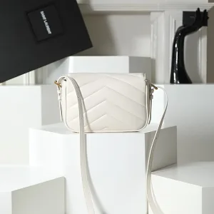 Saint Laurent Camera Bag Small White Silver Hardware Exact Size Unknown 258
