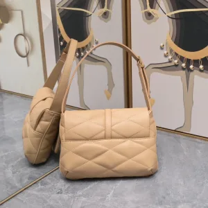 Saint Laurent LouLou Shoulder Bag Medium Tan Gold Hardware Exact Size Unknown 045