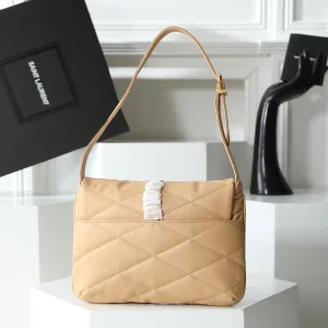Saint Laurent LouLou Shoulder Bag Medium Tan Gold Hardware Exact Size Unknown 086