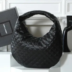 Saint Laurent Puffer Shoulder Bag Large Black Gold Hardware Exact Size Unknown 077