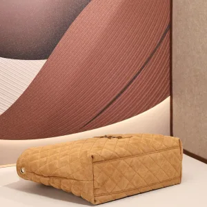 Saint Laurent Puffer Shoulder Bag Large Tan Gold Hardware Exact Size Unknown 234