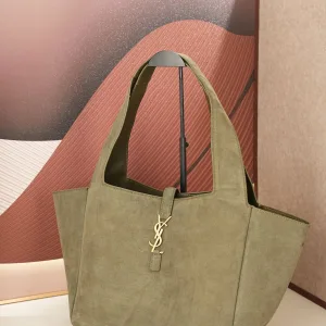 Saint Laurent Shopping Tote Bag Large Beige Gold Hardware Exact Size Unknown 130