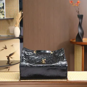 Saint Laurent Shopping Tote Bag Large Black Gold Hardware Exact Size Unknown 243