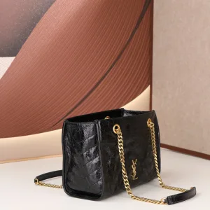 Saint Laurent Shopping Tote Bag Large Black Gold Hardware Exact Size Unknown 244