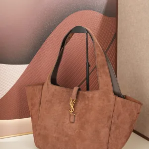 Saint Laurent Shopping Tote Bag Large Tan Gold Hardware Exact Size Unknown 131