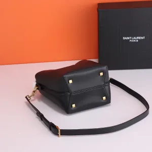 Saint Laurent Bucket Bag Medium Black Gold Hardware Exact Size Unknown 019