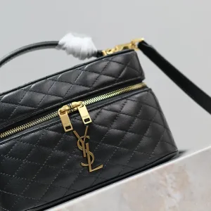Saint Laurent Vanity Camera Bag Small Black Gold Hardware Exact Size Unknown 029