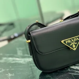 Prada Camera Bag Small Black Gold Hardware