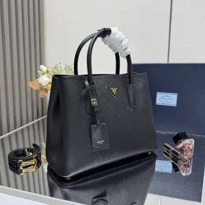 Prada Galleria Top Handle Small Black Gold Hardware Variant 2