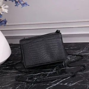 Saint Laurent Kate Chain Bag Small Black Silver Hardware Exact Size Unknown 213