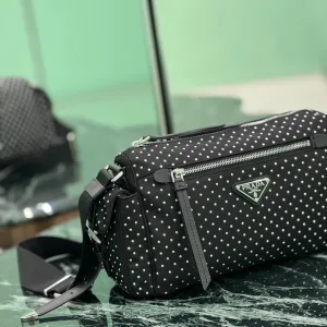 Prada ReNylon Camera Bag Small Black Silver Hardware