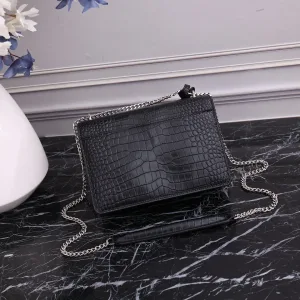 Saint Laurent Kate Chain Bag Small Black Silver Hardware Exact Size Unknown 214