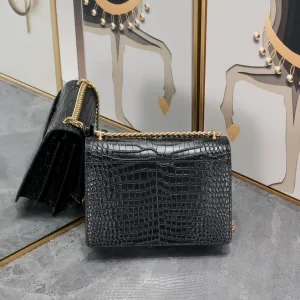 Saint Laurent Kate Chain Bag Small Gray Gold Hardware Exact Size Unknown 055