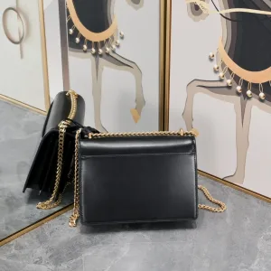 Saint Laurent Kate Chain Bag Small Gray Gold Hardware Exact Size Unknown 056
