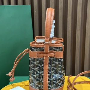 Goyard Saigon Mini Bucket Bag Small Black Brown 20cm