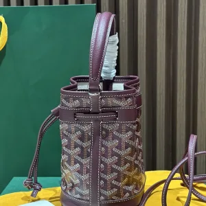 Goyard Saigon Mini Bucket Bag Small Burgundy 20cm