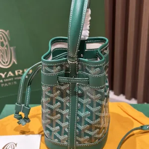 Goyard Saigon Mini Bucket Bag Small Green 20cm