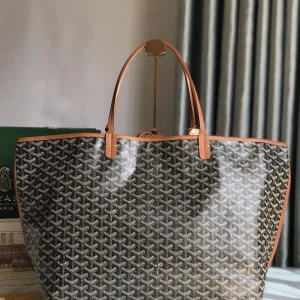 Goyard Saint Louis GM Tote Bag Large Black Brown 40cm