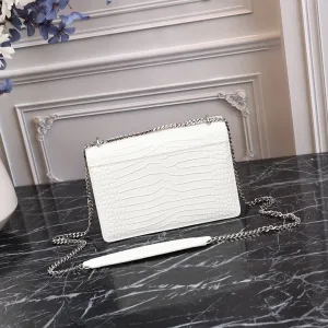 Saint Laurent Kate Chain Bag Small Gray Silver Hardware Exact Size Unknown 210