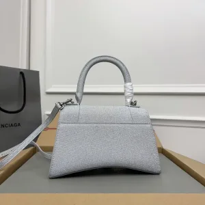 Balenciaga Hourglass Top Handle Small White 23cm