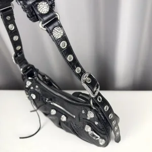 Balenciaga Le Cagole Shoulder Large Black Studded 33cm