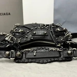 Balenciaga Le Cagole Shoulder Medium Black Studded Chain 30cm