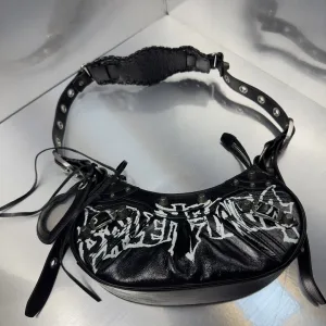 Balenciaga Le Cagole Shoulder Medium Black White Graffiti 30cm