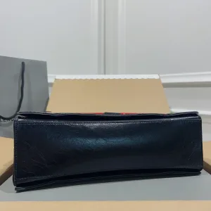 Balenciaga Rodeo Chain Shoulder Large Black Silver Hardware 33cm