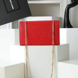 Saint Laurent Kate Chain Bag Small Red Gold Hardware Exact Size Unknown 112