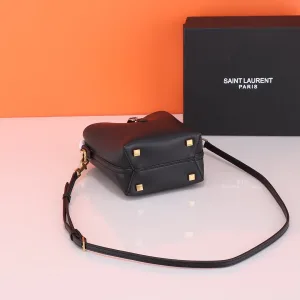 Saint Laurent Bucket Bag Medium Tan Gold Hardware Exact Size Unknown 020