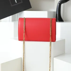 Saint Laurent Kate Chain Bag Small Red Gold Hardware Exact Size Unknown 252