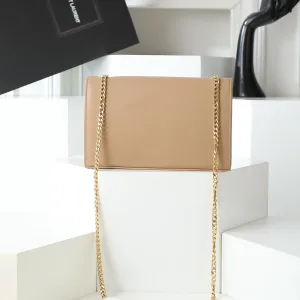Saint Laurent Kate Chain Bag Small Tan Gold Hardware Exact Size Unknown 254