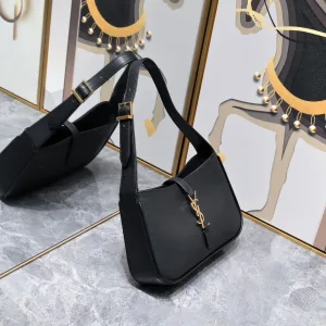 Saint Laurent Le 5 A 7 Hobo Bag Medium Black Gold Hardware Exact Size Unknown 061