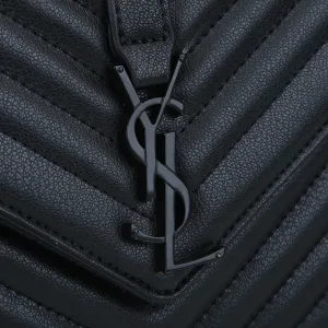 Saint Laurent LouLou Shoulder Bag Medium Black Gold Hardware Exact Size Unknown 039