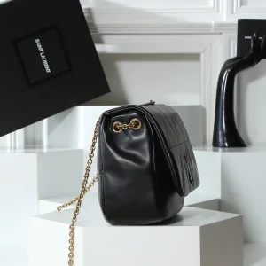 Saint Laurent LouLou Shoulder Bag Medium Black Gold Hardware Exact Size Unknown 085