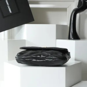 Saint Laurent LouLou Shoulder Bag Medium Black Gold Hardware Exact Size Unknown 087