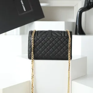Saint Laurent LouLou Shoulder Bag Medium Black Gold Hardware Exact Size Unknown 089
