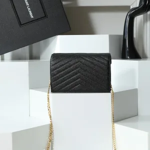 Saint Laurent LouLou Shoulder Bag Medium Black Gold Hardware Exact Size Unknown 124