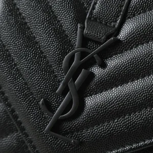 Saint Laurent LouLou Shoulder Bag Medium Black Silver Hardware Exact Size Unknown 097