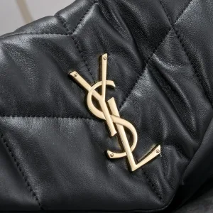 Saint Laurent LouLou Shoulder Bag Medium Gray Gold Hardware Exact Size Unknown 021