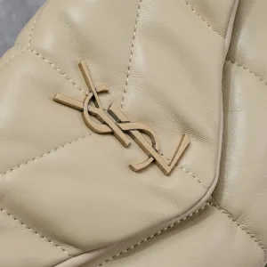 Saint Laurent LouLou Shoulder Bag Medium Gray Gold Hardware Exact Size Unknown 028