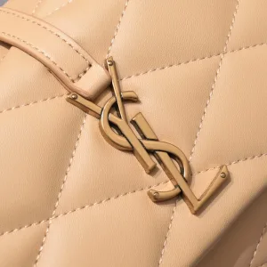 Saint Laurent LouLou Shoulder Bag Medium Tan Gold Hardware Exact Size Unknown 045