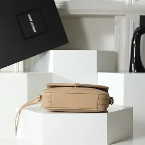 Saint Laurent LouLou Shoulder Bag Medium Tan Gold Hardware Exact Size Unknown 261