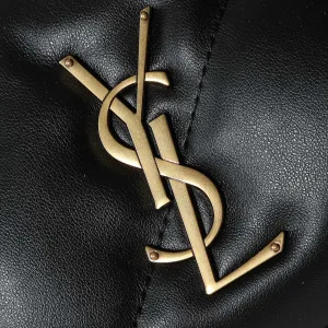 Saint Laurent Drawstring Shoulder Bag Medium Black Gold Hardware Exact Size Unknown 081