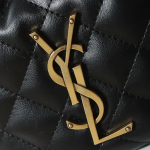 Saint Laurent Puffer Shoulder Bag Large Black Gold Hardware Exact Size Unknown 076