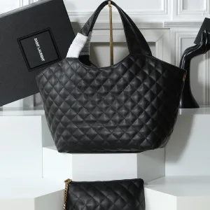 Saint Laurent Puffer Shoulder Bag Large Black Gold Hardware Exact Size Unknown 080